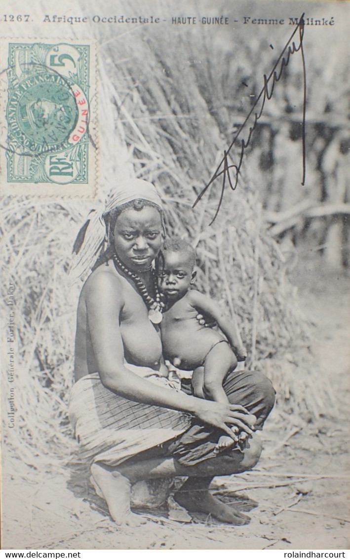 80 - CPA - GUINEE FRANÇAISE - 1907 - FEMME MALINKE - Guinée Française