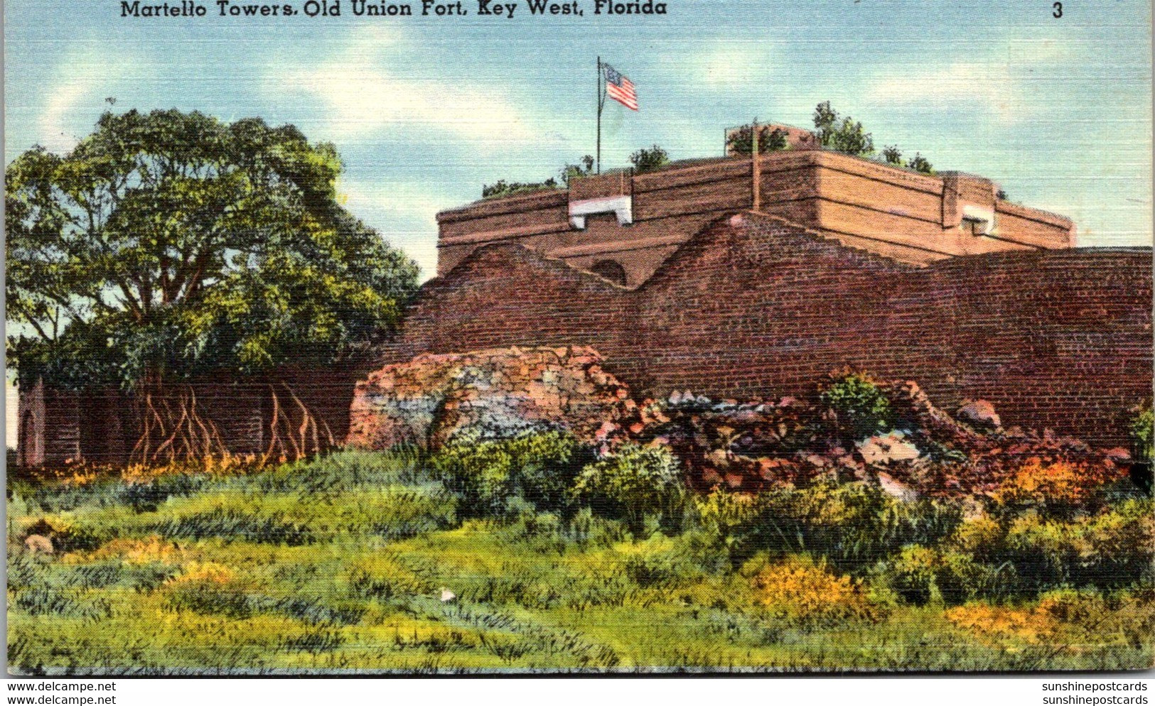 Florida Key West Martello Towers Old Union Fort 1942 - Key West & The Keys