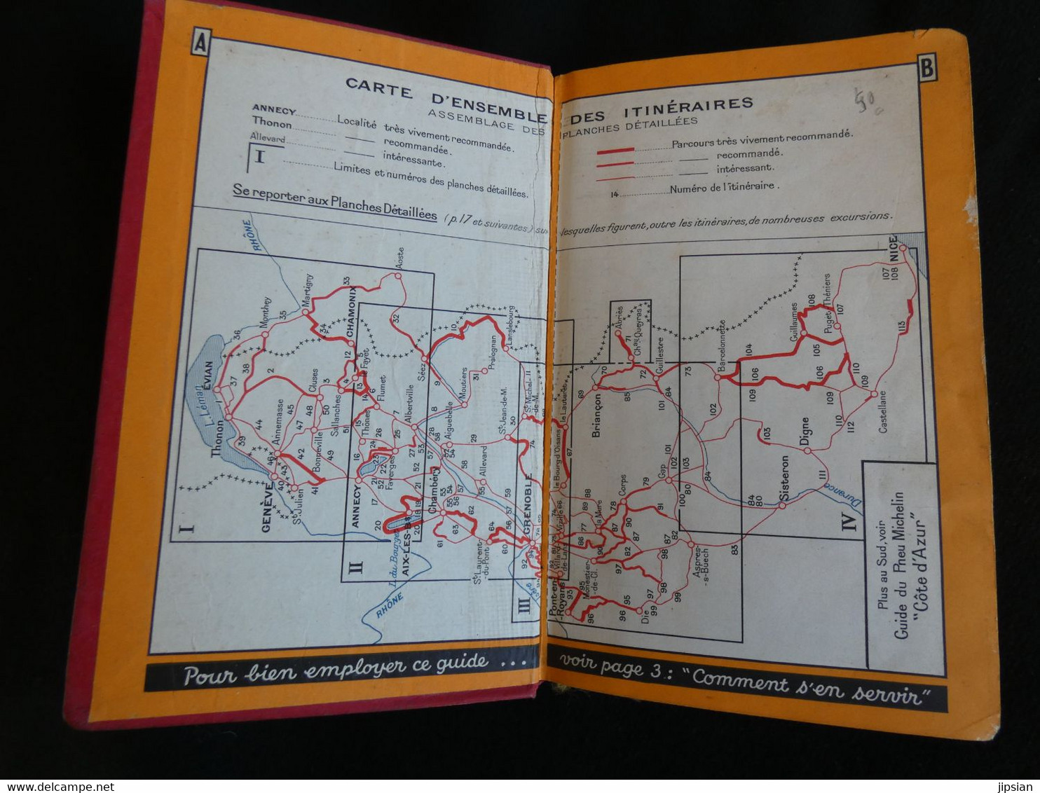 Guide Michelin Guides Régionaux Les Alpes 1937/1938 Bon état - Michelin (guide)