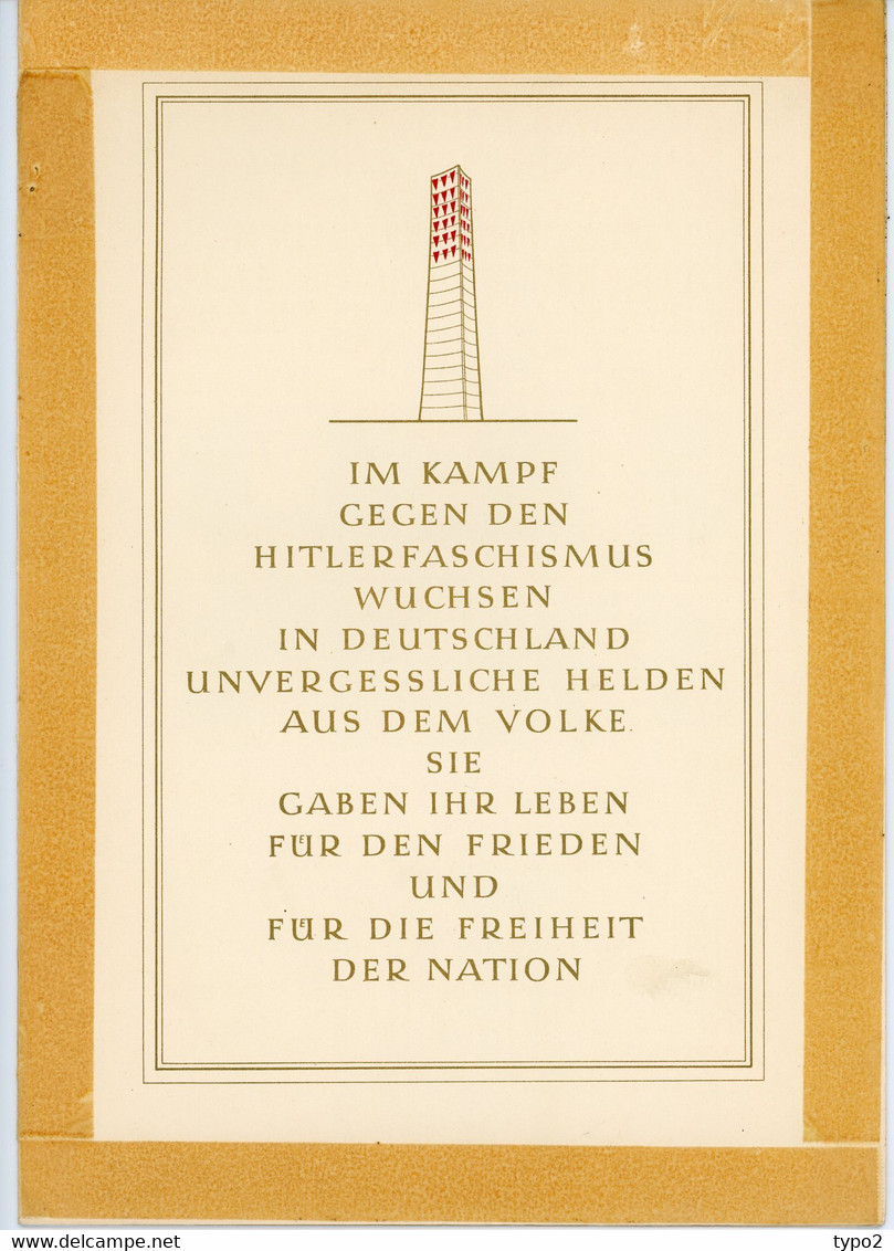 DDR KONZENTRATIONSLAGER SACHSENHAUSEN 1960 4 Scans - 1e Jour – FDC (feuillets)