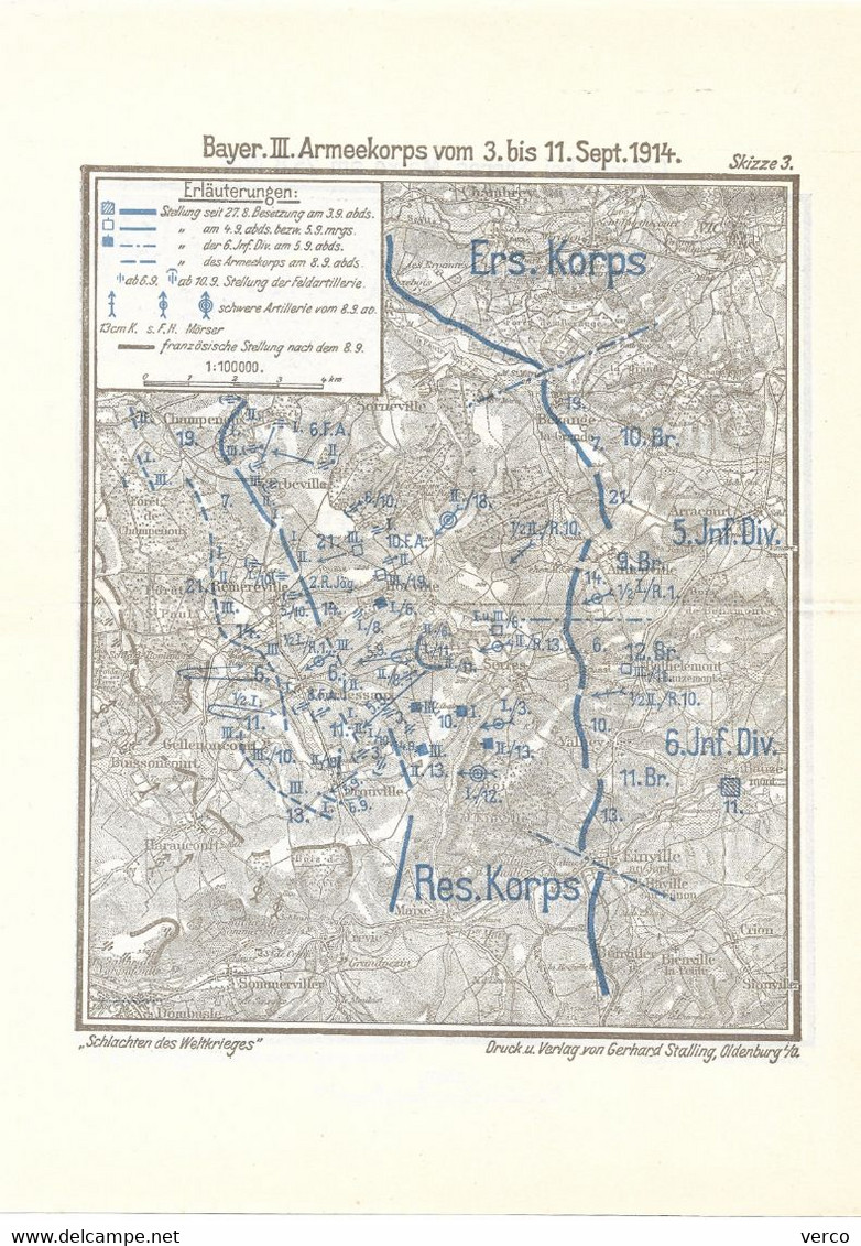 LIVRE  Ancien ALLEMAND  de la 1ére GUERRE MONDIALE - Nancy bis Zum Camp des Romains 1914 (155 pages 16x22 cm)