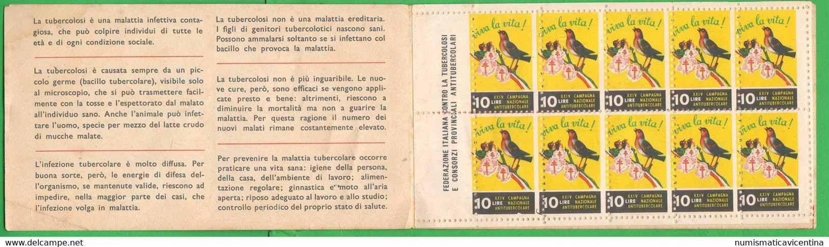 Libretto Erinnofili XXIV ^ Campagna Anti Tubercolosi 1961 Atitubercolare - Booklets