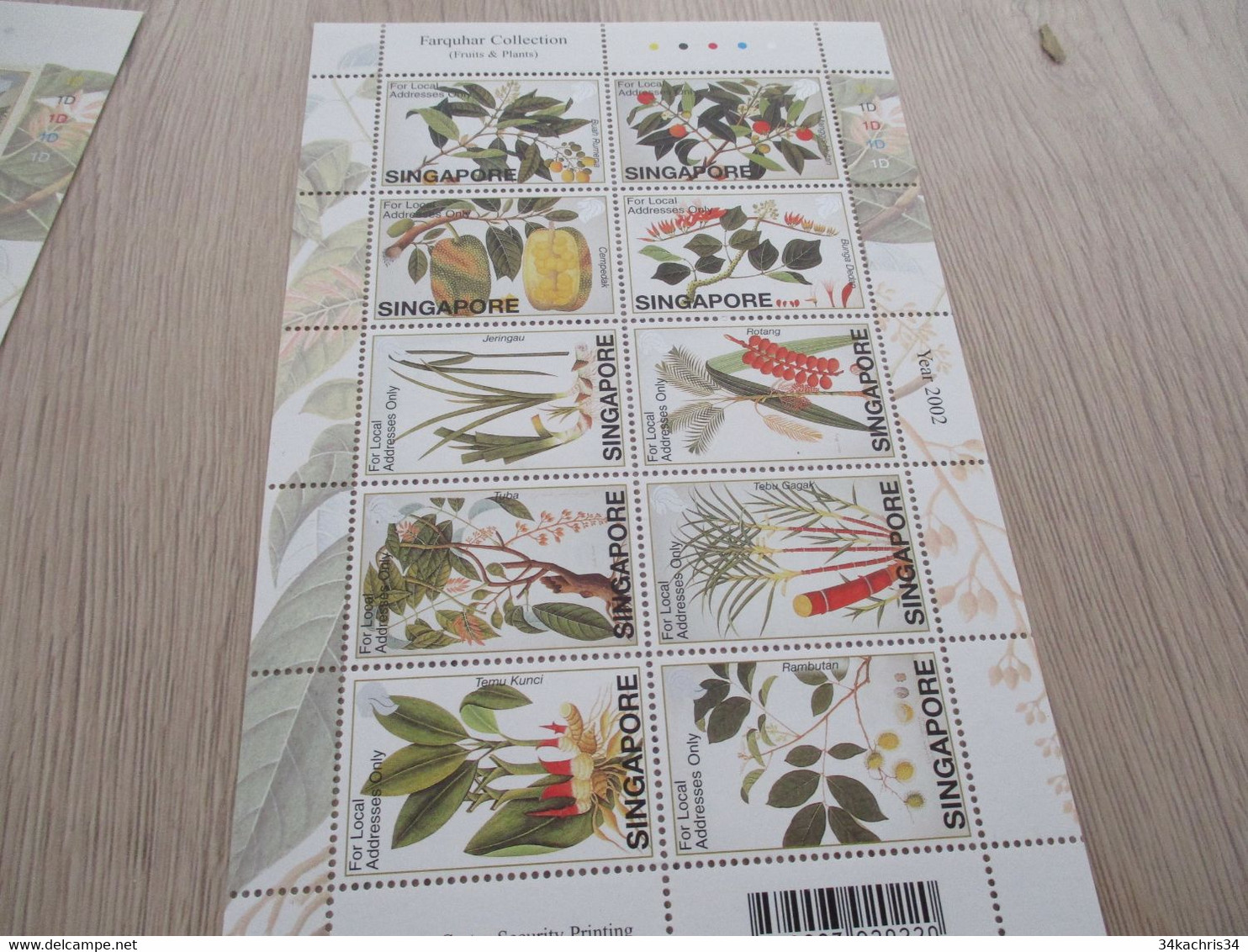 SINGAPORE  Set TP Bloc Et Carnet  Mint Sans Charnière Fleurs Flowers 2002 - Andere & Zonder Classificatie