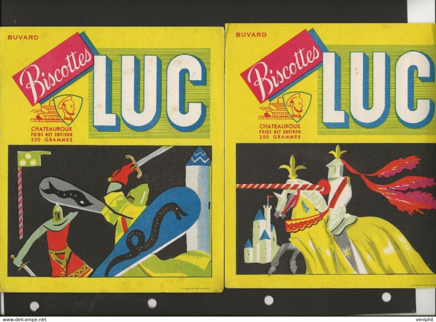 3 BUVARDS PUBLICITAIRES ILLUSTRES   -BISCOTTES LUC -CHATEAUROUX - Biscottes