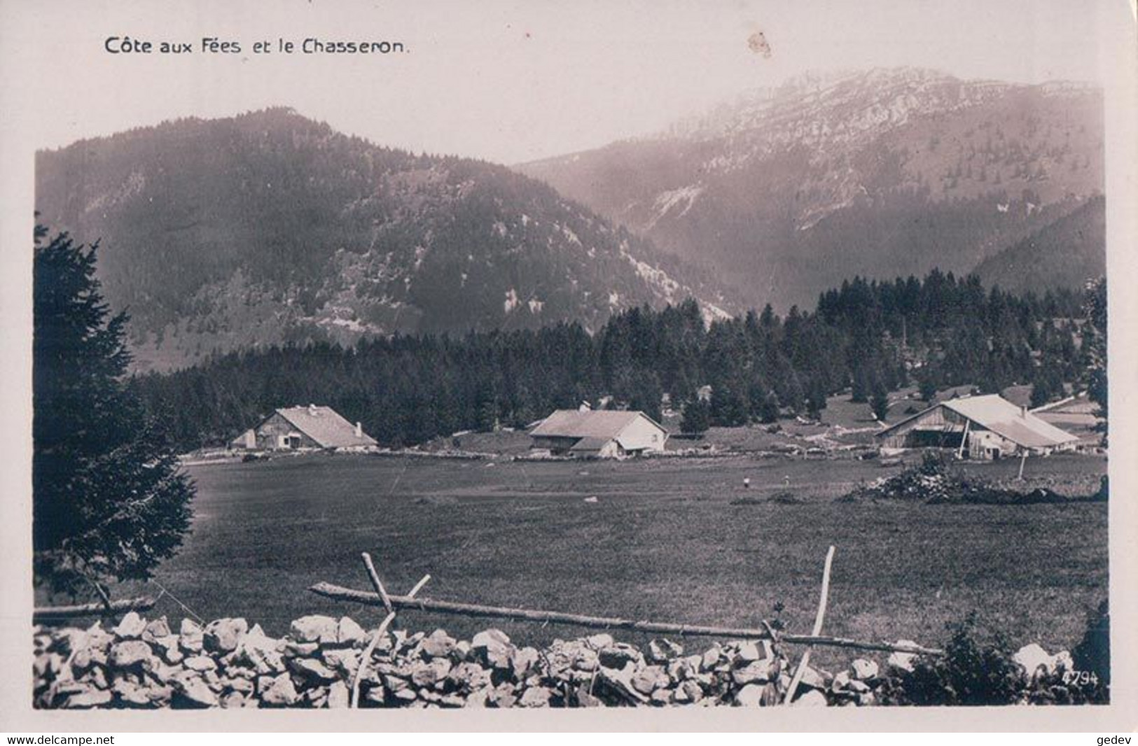 Côte Aux Fées NE, Fermes De Ladernier Et Le Chasseron (4794) - La Côte-aux-Fées