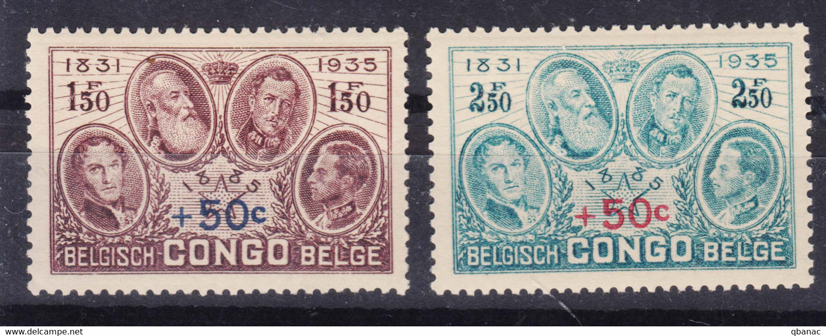 Belgian Congo, Congo Belge 1936 Mi#165-166 Mint Hinged - Unused Stamps