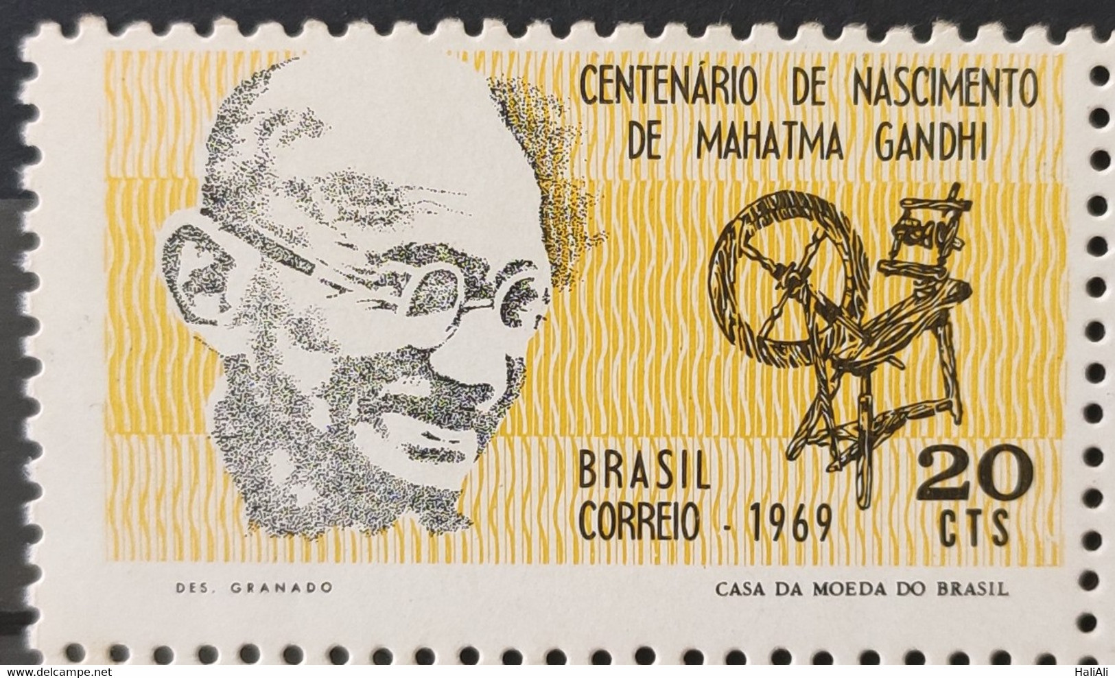 C 650 Brazil Stamp Mahatma Gandhi Centenary 1969 - Otros & Sin Clasificación