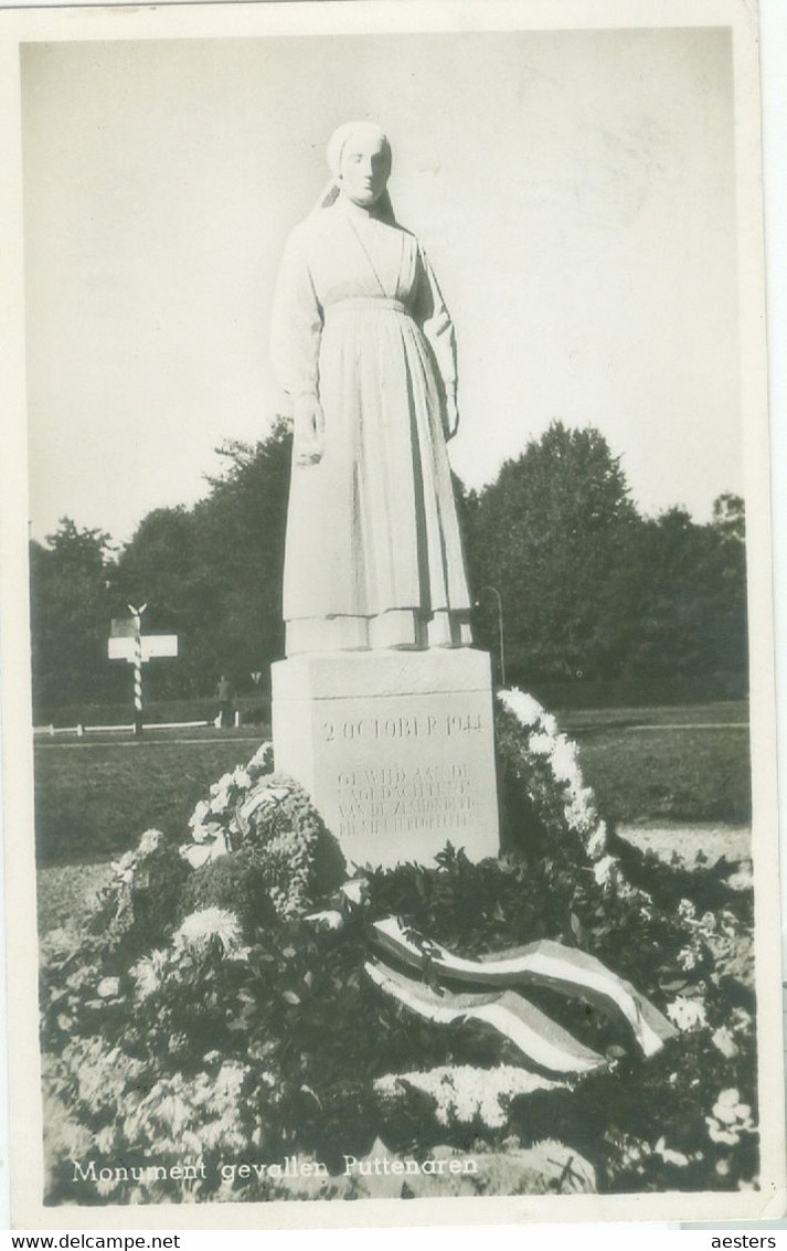 Putten 1950; Monument Gevallen Puttenaren - Gelopen. (H. V.d. Beek - Putten) - Putten