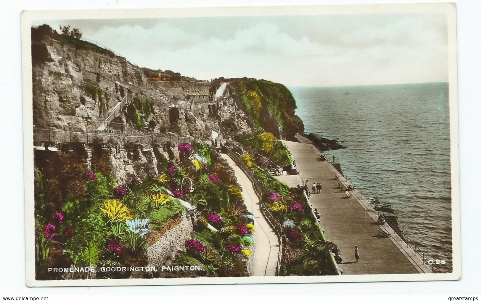 Devon Postcard Goodrington Paignton Excel  Series Hand Coloured - Paignton