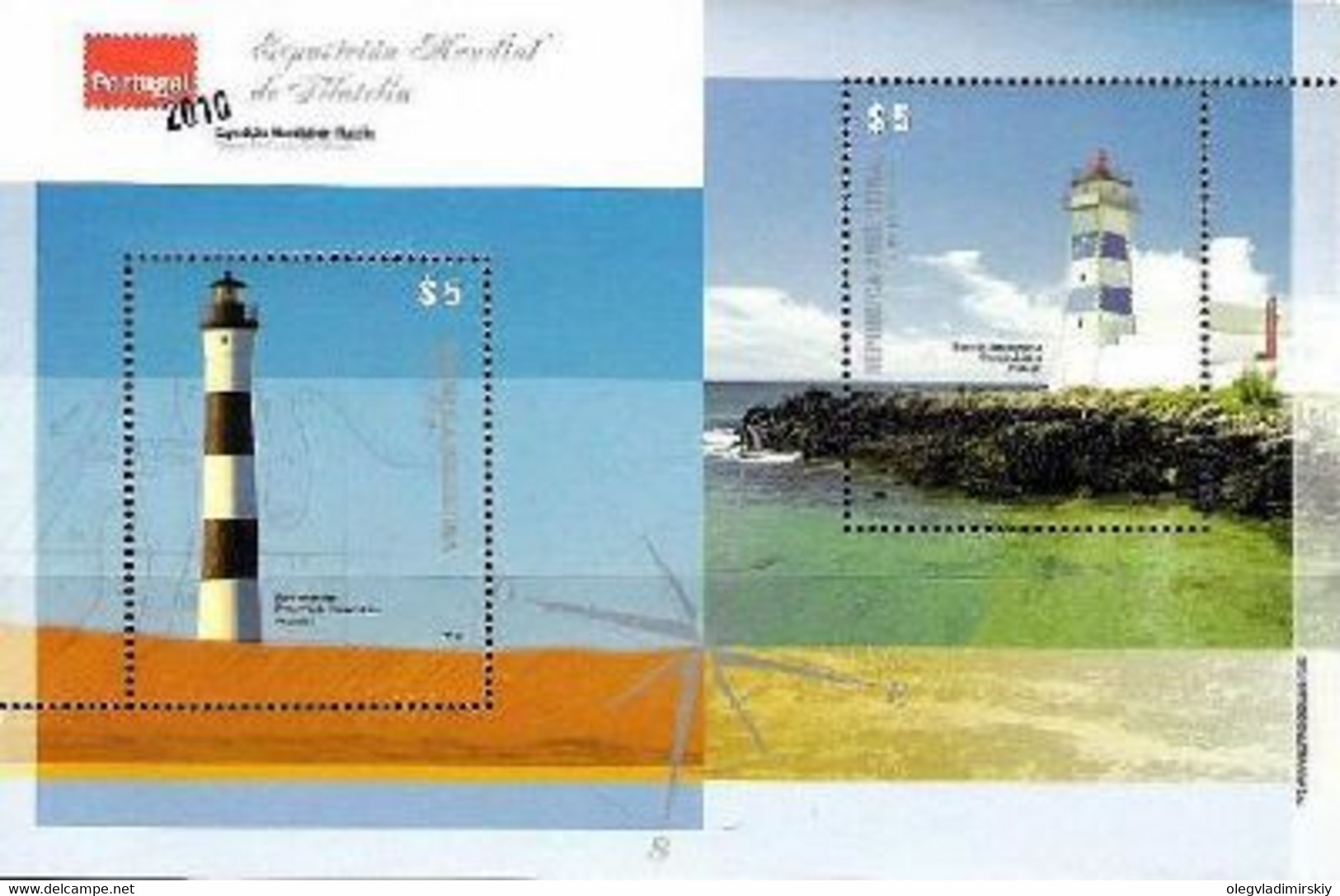 Argentina 2010 Lighthouses Philatelic Exhibition Portugal 2010 Block - Blocks & Sheetlets