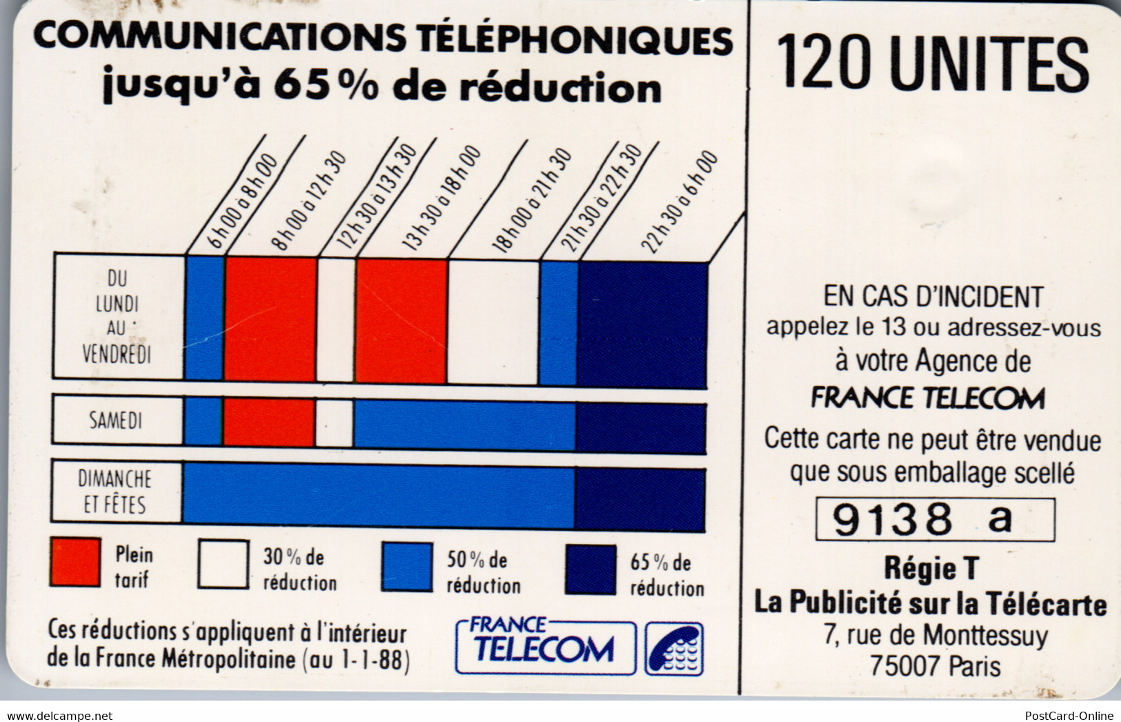 15330 - Frankreich - Pour Telephoner Choisissez Votre Heure - 120 Units