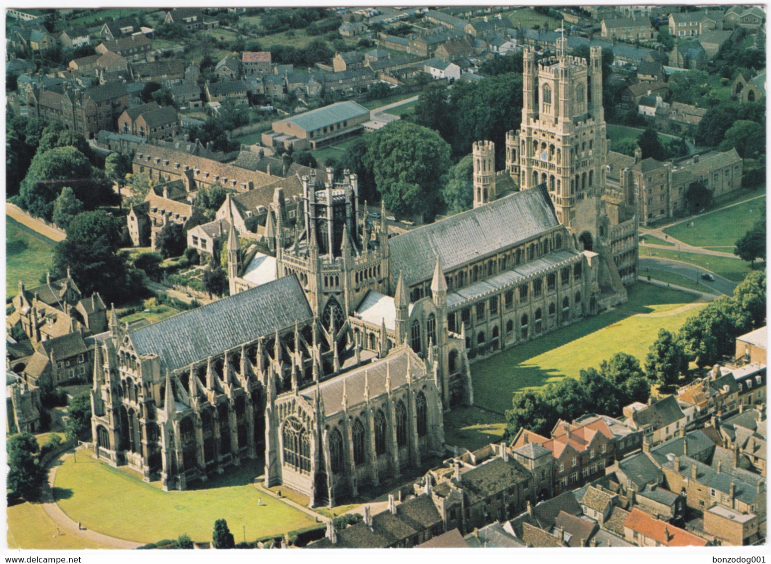 Ely Cathedral, Cambridgeshire From The Air. Aerial View - Ely