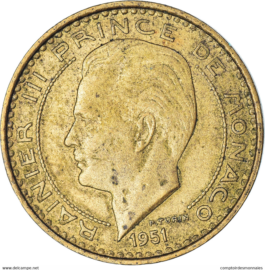 Monnaie, Monaco, 10 Francs, 1951 - 1949-1956 Oude Frank