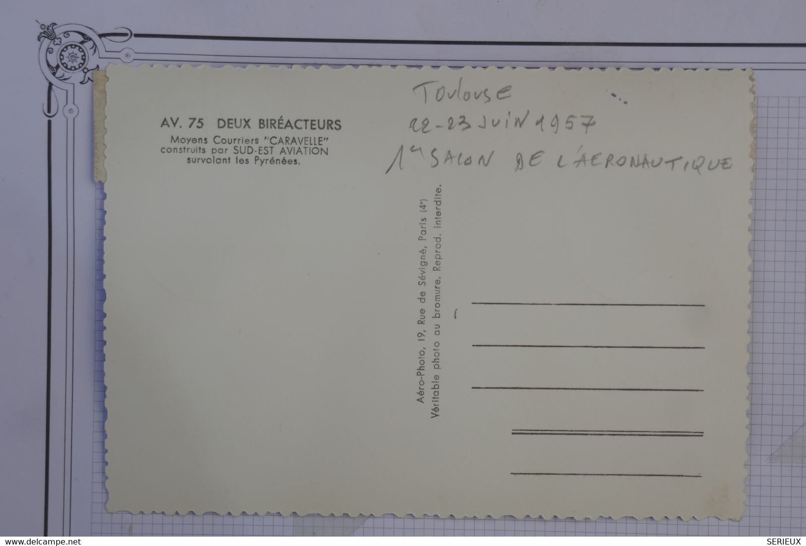 D96 FRANCE BELLE CARTE   1957 1ER SALON AERONAUTIQUE +AFFRANC.PLAISANT - 1960-.... Lettres & Documents