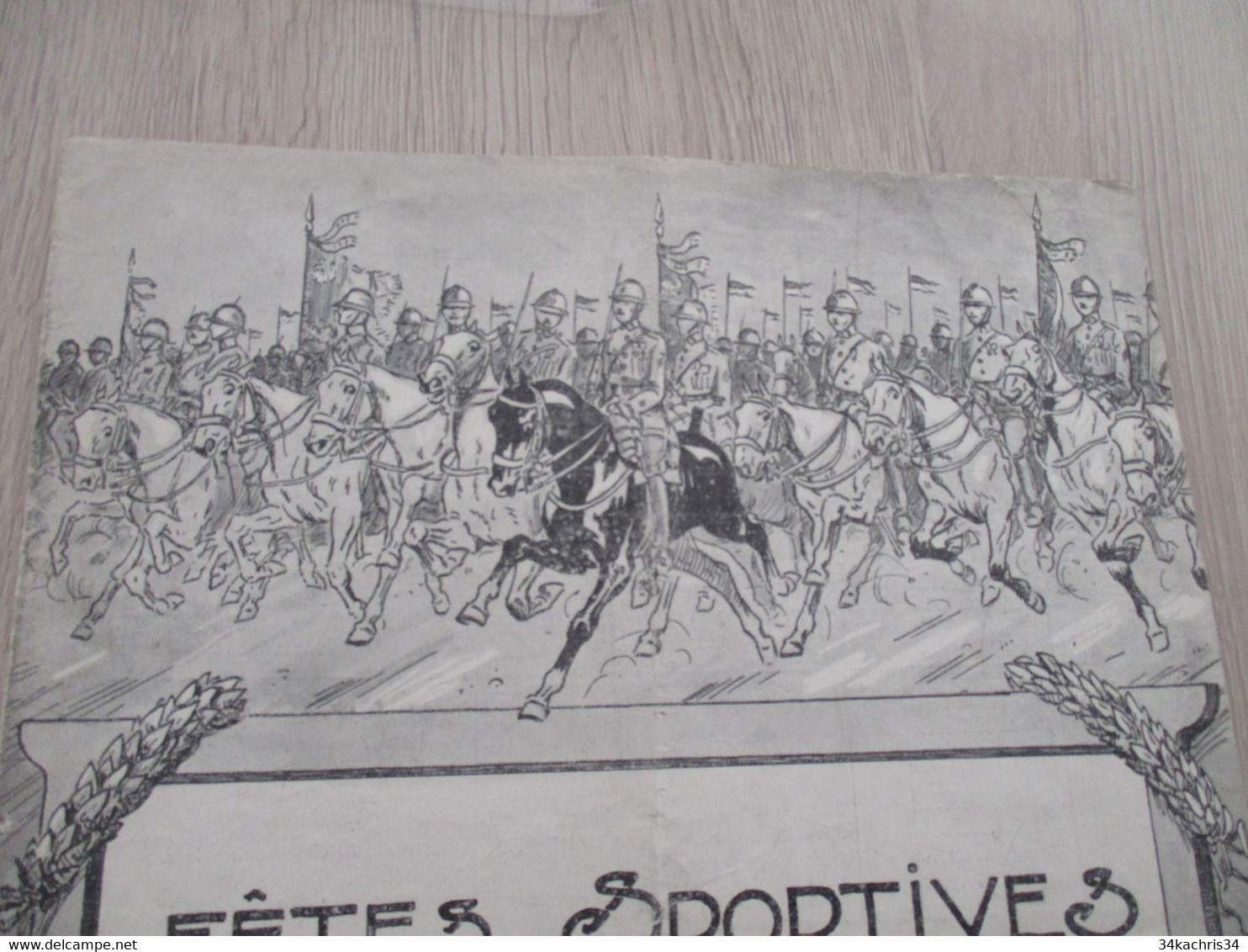 Programme Militaire Fêtes Sportives De La 1ère Division De Cavalerie 21/04/1919 En L'état - Programmes