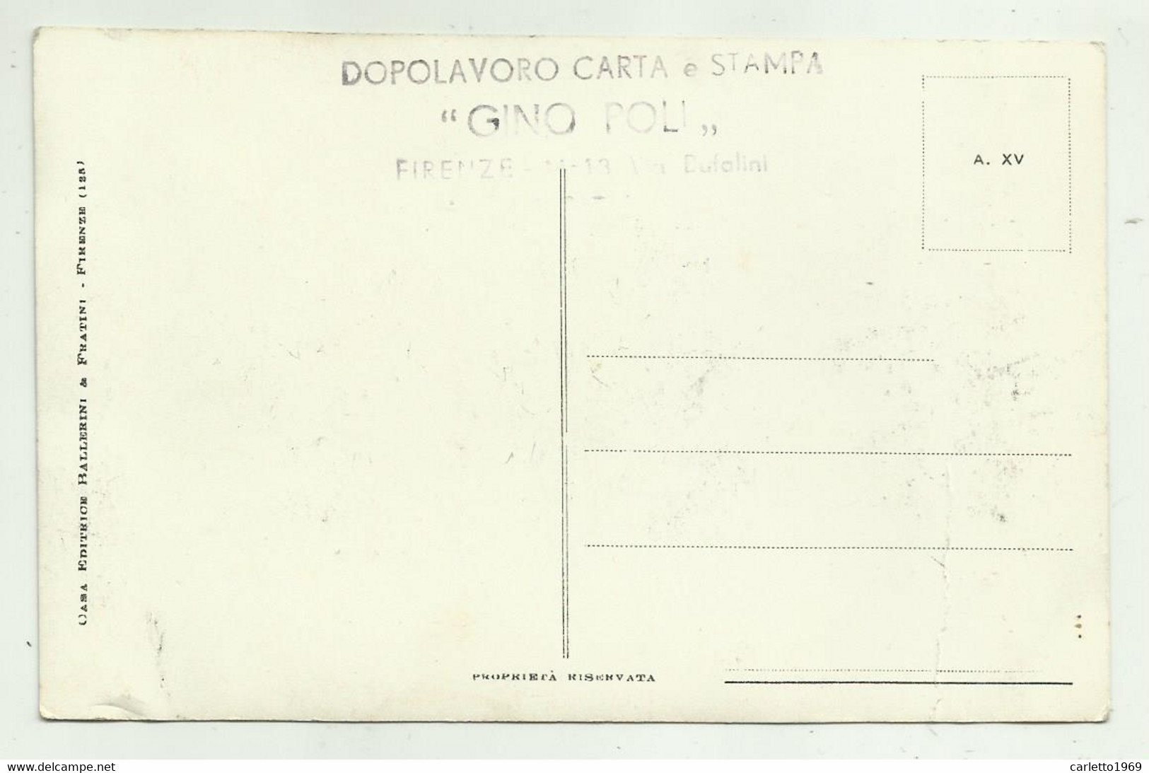 S.E. BENITO MUSSOLINI - FOTO PETITTI - RETRO DOPOLAVORO CARTA E POLI FIRENZE  STAMPA FP - People