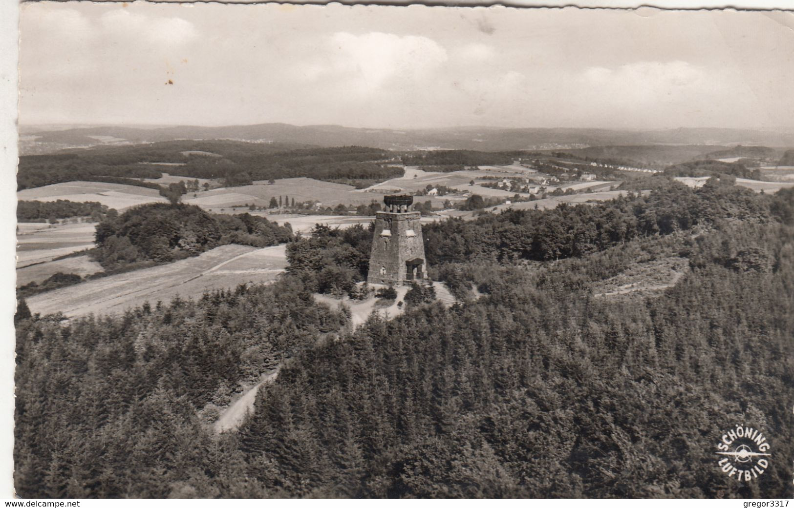 B2697) Waldstadt ISERLOHN - Bismarckturm - Alt !!  Schöning LUFTBILD - Iserlohn