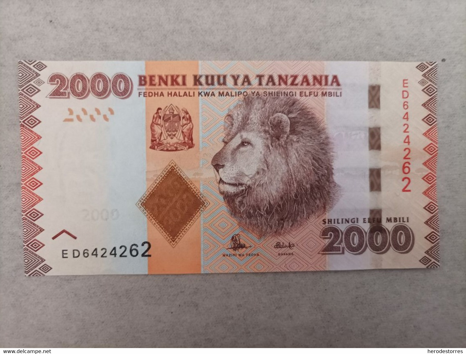 Billete De Tanzania De 2000 Schillings, Año 2015, UNC - Tansania