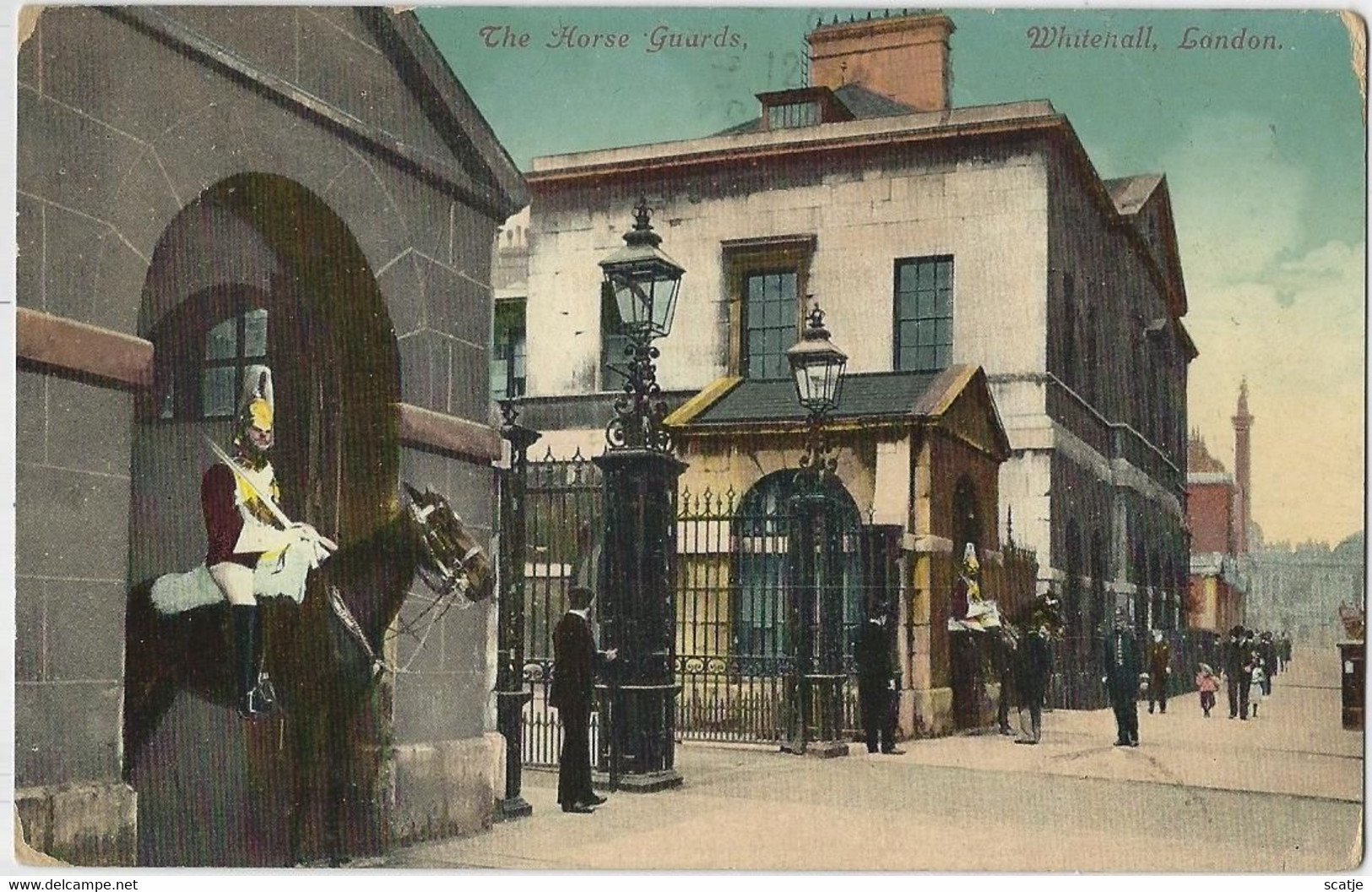 London.   -   Whitehall   -   The Horse Guards.   -   1914   Fordingbridge . Misbury    Naar   Paris - Whitehall