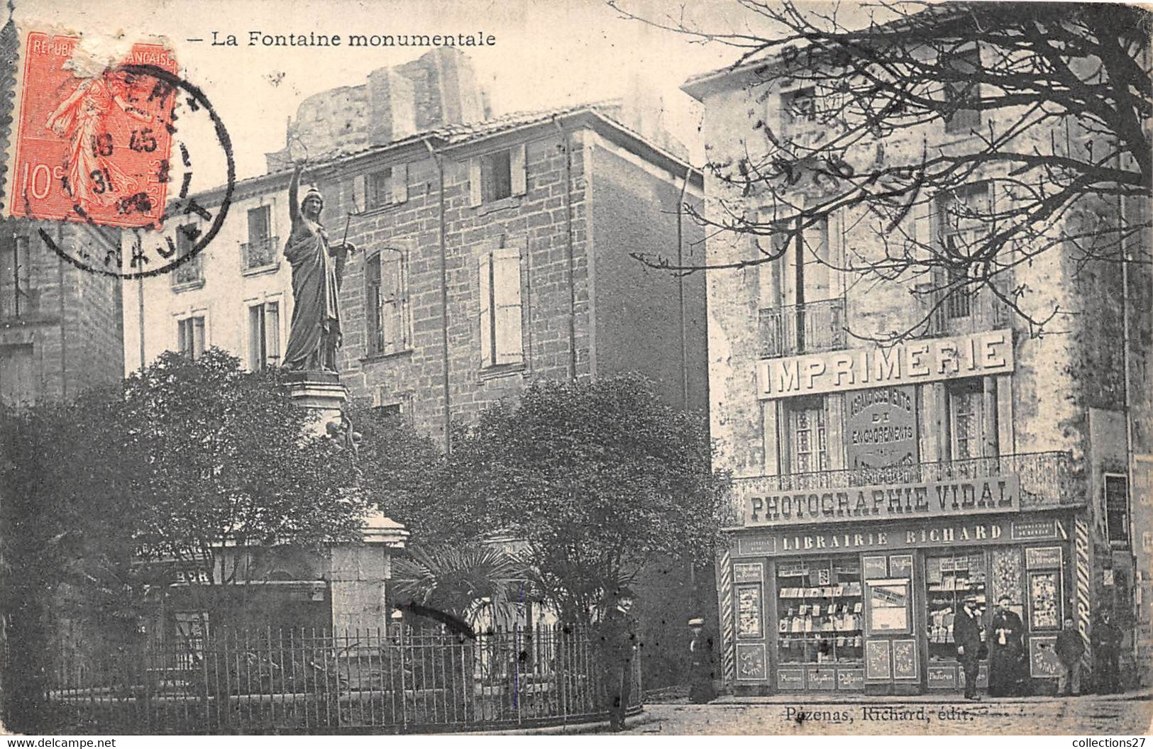 34-PEZENAS- LA FONTAINE MONUMENTALE - Pezenas