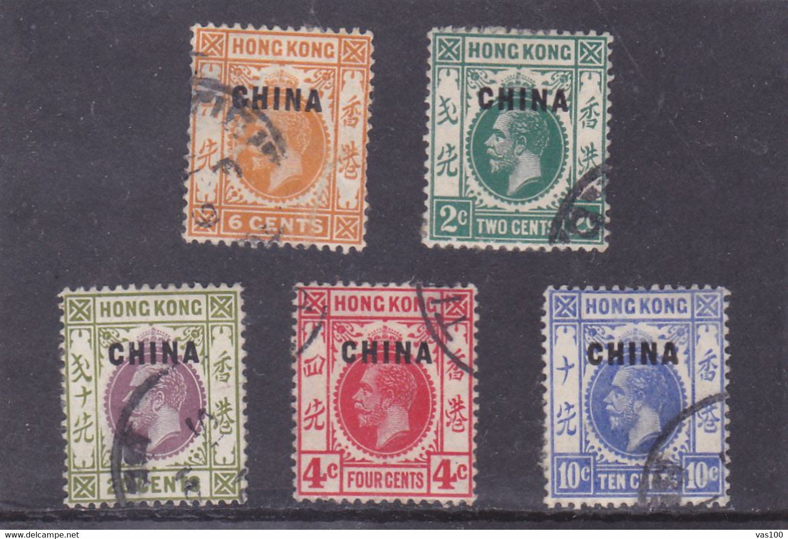 BRITISH P.O.s IN CHINA 1917-21 'CHINA' 5 STAMPS USED - Used Stamps