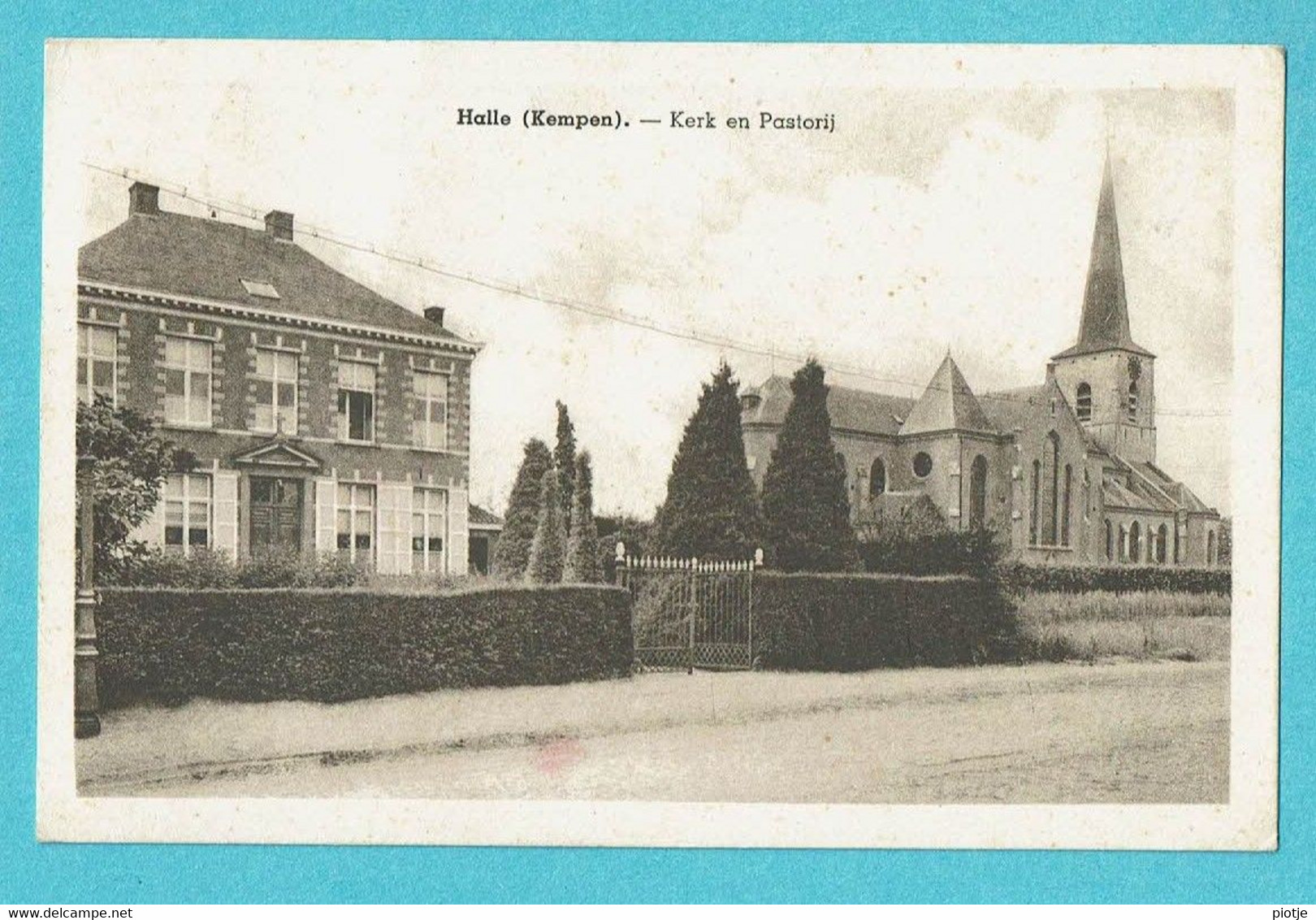 * Halle - Zoersel (Kempen - Antwerpen) * (Uitg Louis Le Bruyn - E. Beernaert) Kerk En Pastorij, Presbytère, église, Old - Zoersel