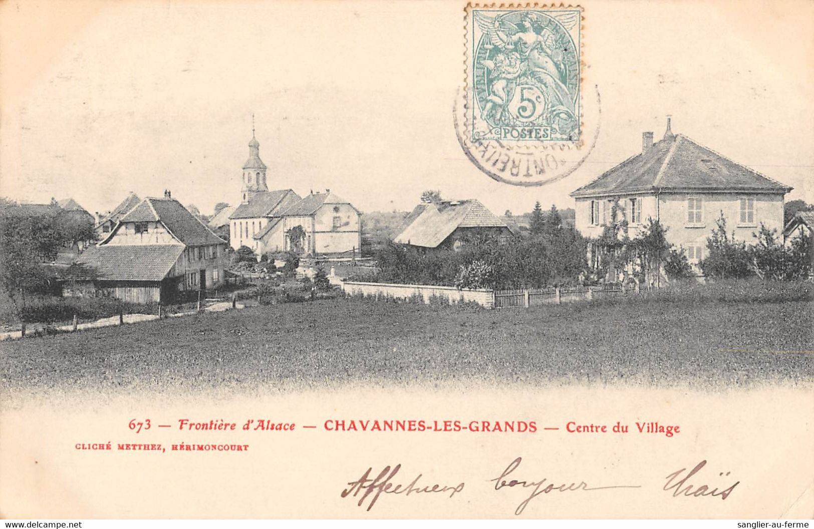 CPA 90 CHAVANNES LES GRANDS CENTRE DU VILLAGE - Sonstige & Ohne Zuordnung