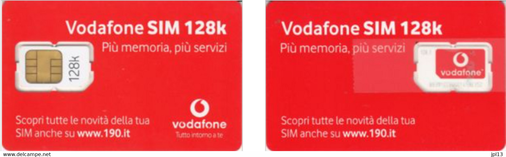 Carte SIM - Italie - Vodafone - 128k Rouge, Www.190.it - Other & Unclassified