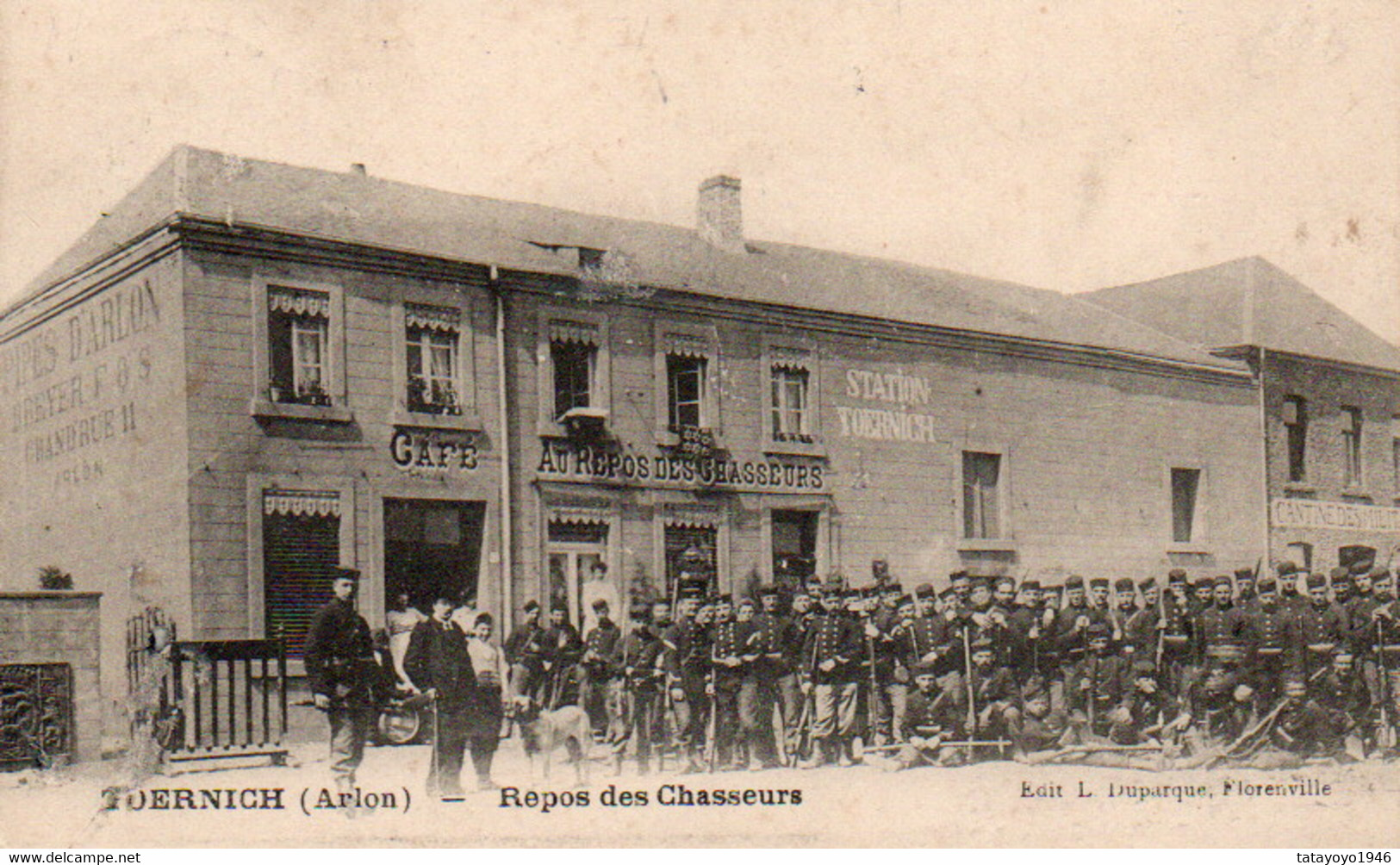 Toernich (Arlon) NRepos Des Chasseurs Bien Animée Voyagé En 1905 - Aarlen