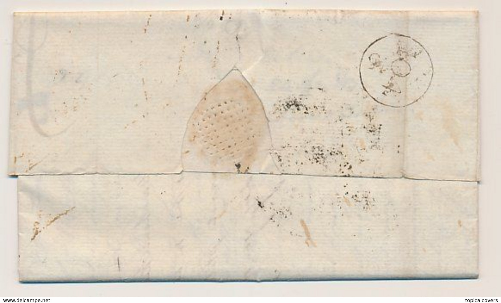 Complete Folded Letter - SUNDERLAND - Brielle Eng. Corresp: - Schiedam The Netherlands 1815 - ...-1840 Préphilatélie