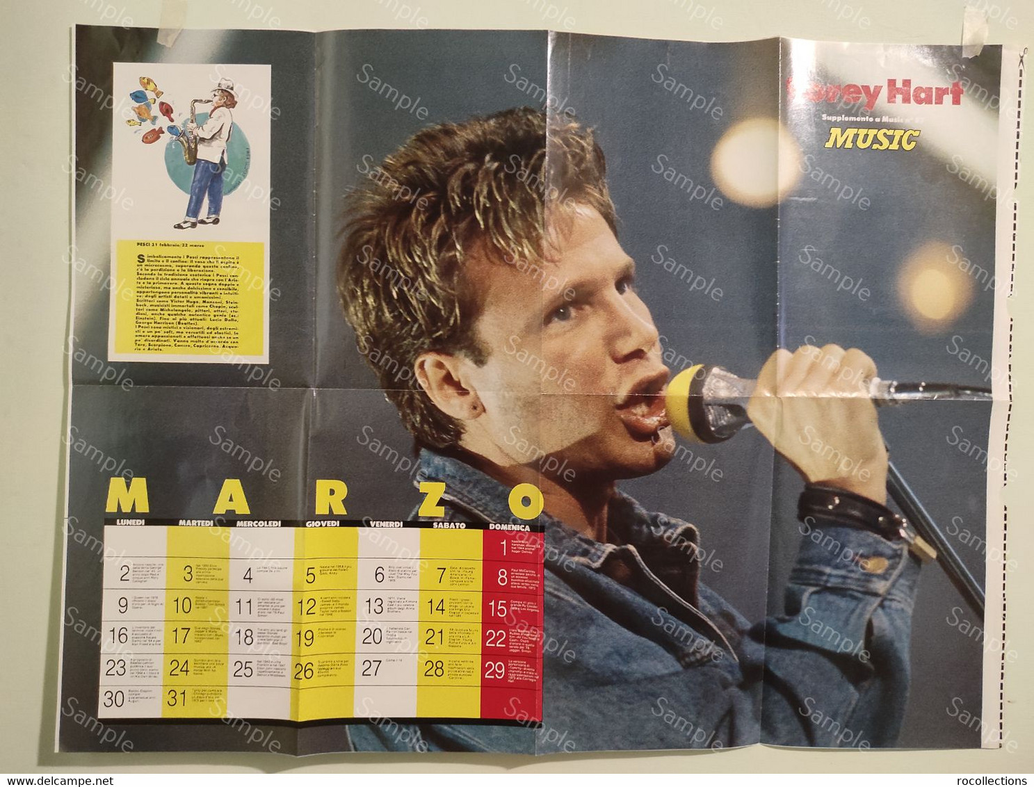 Italy Italia Poster EUROPE & Corey Hart.  72x56 Cm. - Afiches & Pósters