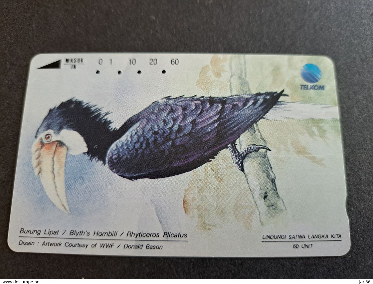 INDONESIA MAGNETIC/TAMURA  60 UNITS /  BIRD   MAGNETIC   CARD    **9770** - Indonesien