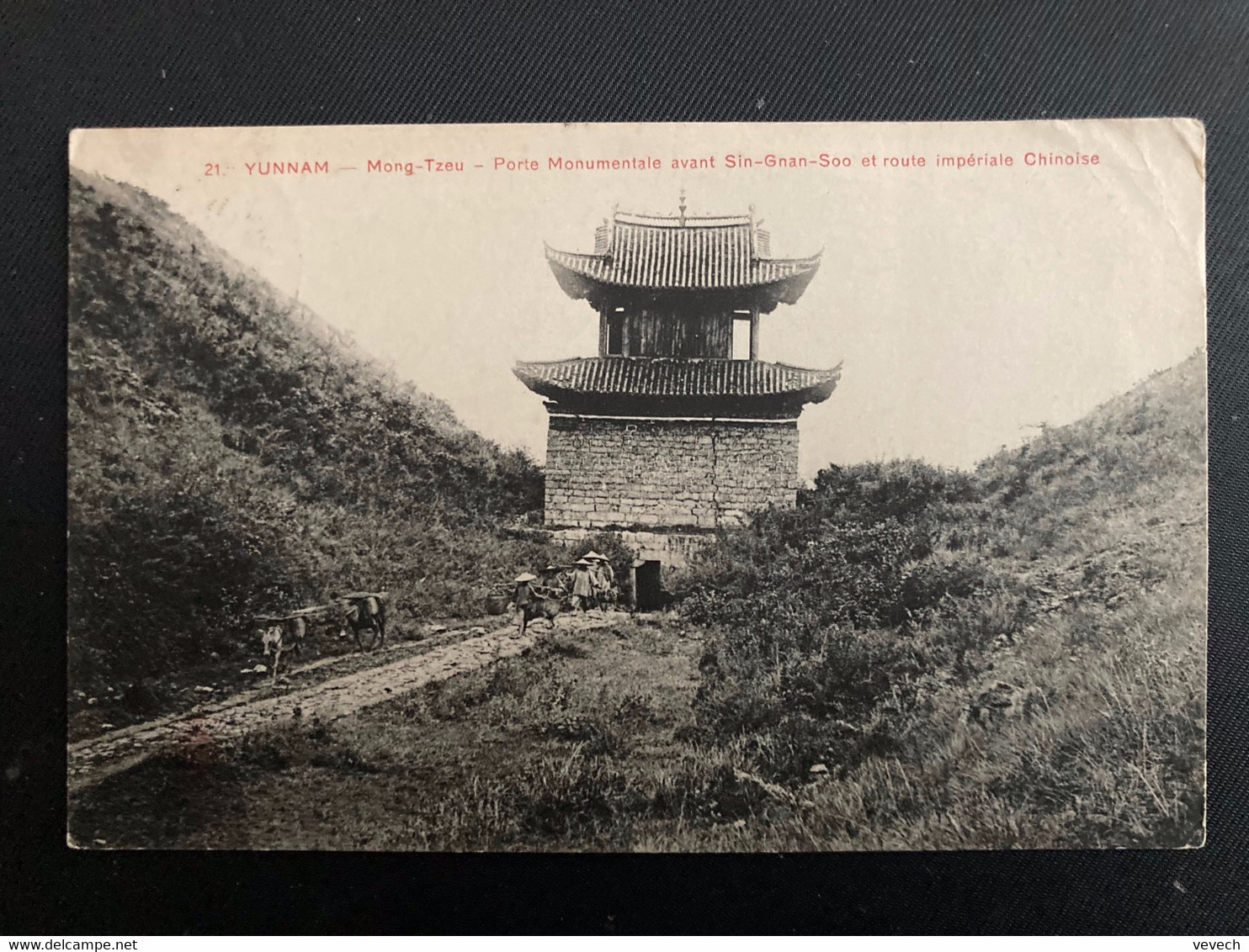 CP YUNNAM MONG-TZEU TP 6c Surchargé OBL. Et Datée 1 Xbre 1928 - Yunnan 1927-34