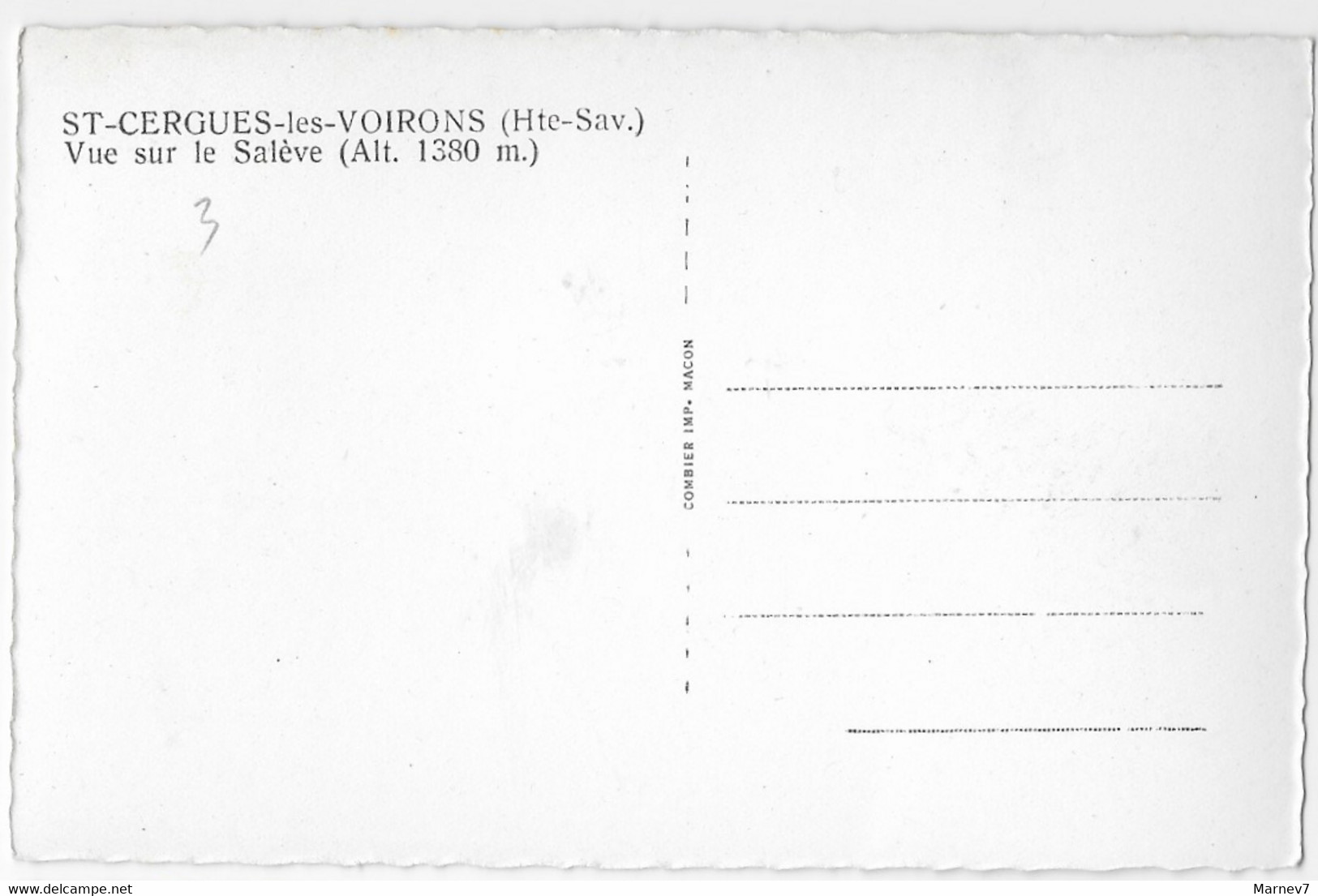 74 Hte Haute Savoie - St Saint CERGUES Les VOIRONS - Vue Sur Le Salève  - 1380 M - Saint-Cergues