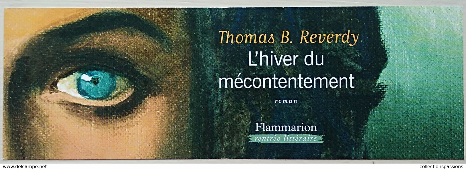 Bookmarks - SIGNET - MARQUE PAGES - L'hiver du mécontentement. Thomas B.  Reverdy 