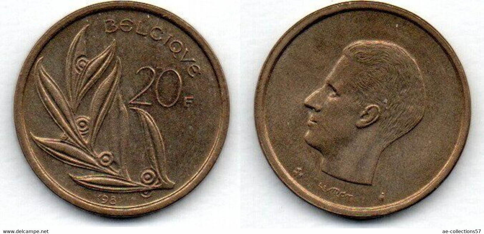 Belgique - 20 Francs 1981 SUP - 20 Francs