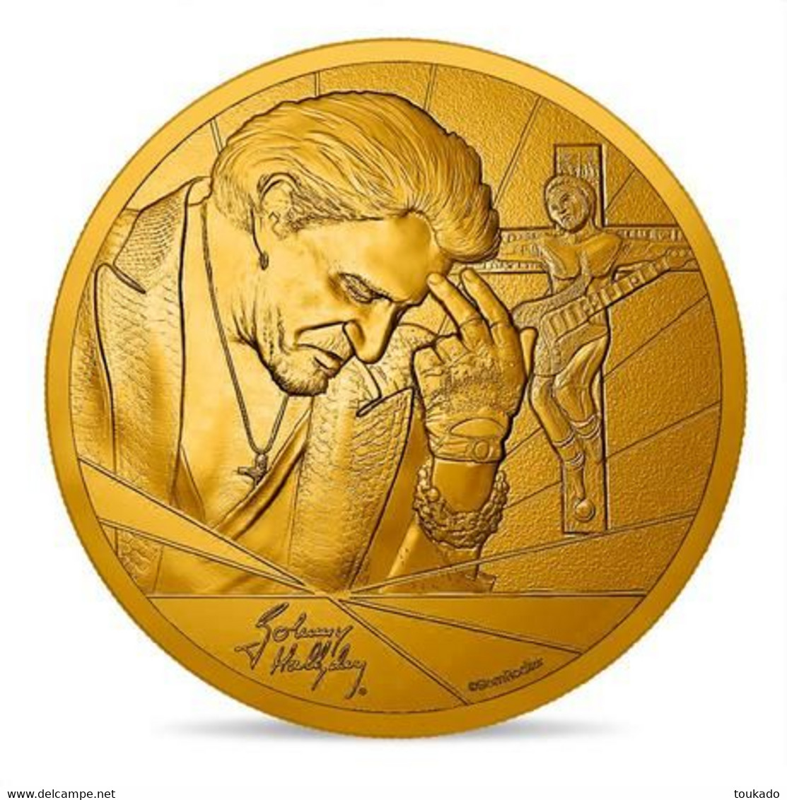 Médaille MDP 2019 Johnny Hallyday Croix De Rockeur 34 MM - 2019