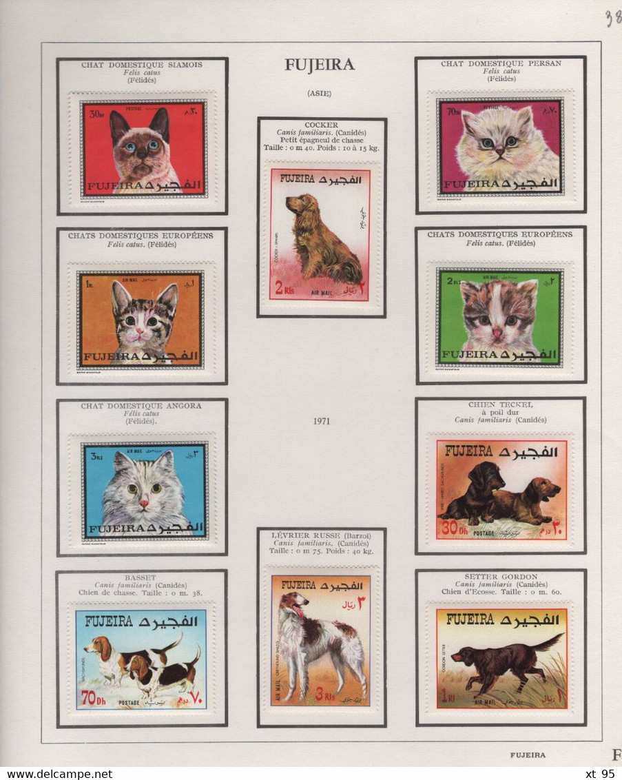 FUJEIRA - collection de timbres theme animaux neufs et obliteres - voir scan