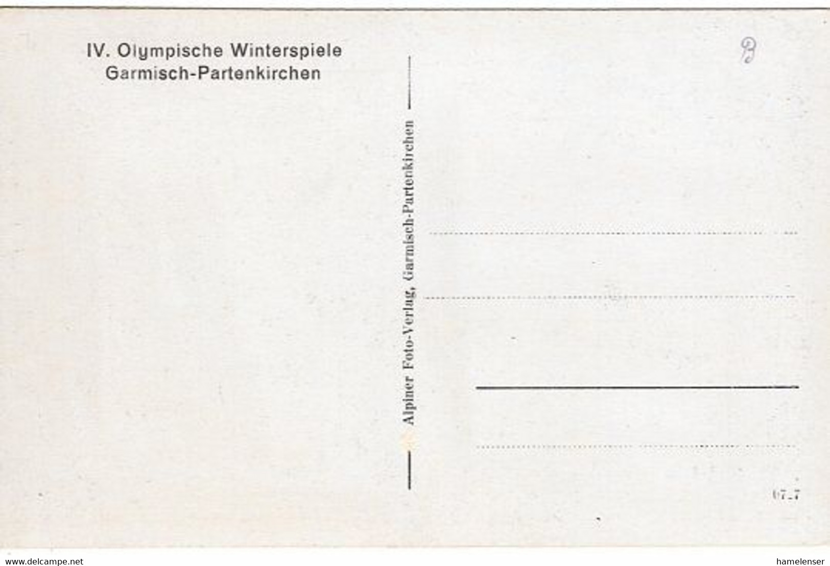 52559 - Deutsches Reich - 1936 - Garmisch-Partenkirchen Gegen Zugspitzmassiv - Juegos Olímpicos