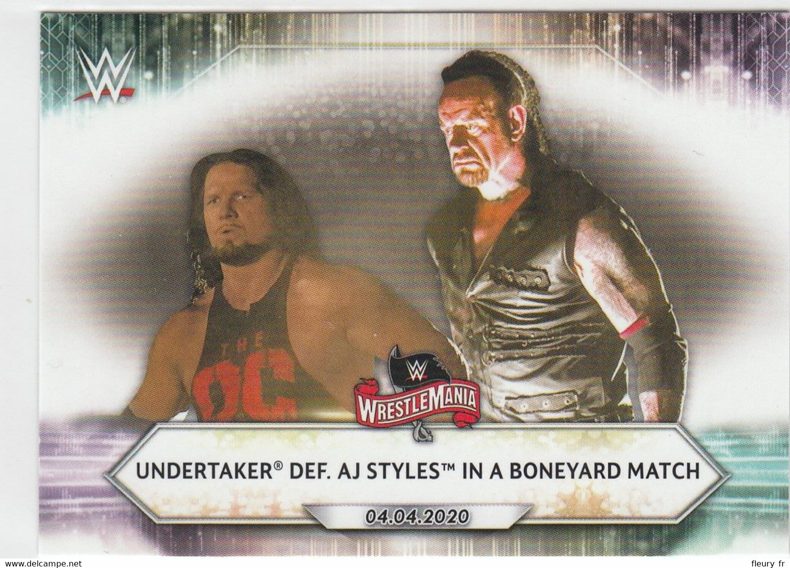 Undertaker Déf. AJ Styles   #48   In A Boneyard Match   2021 Topps WWE - Trading-Karten