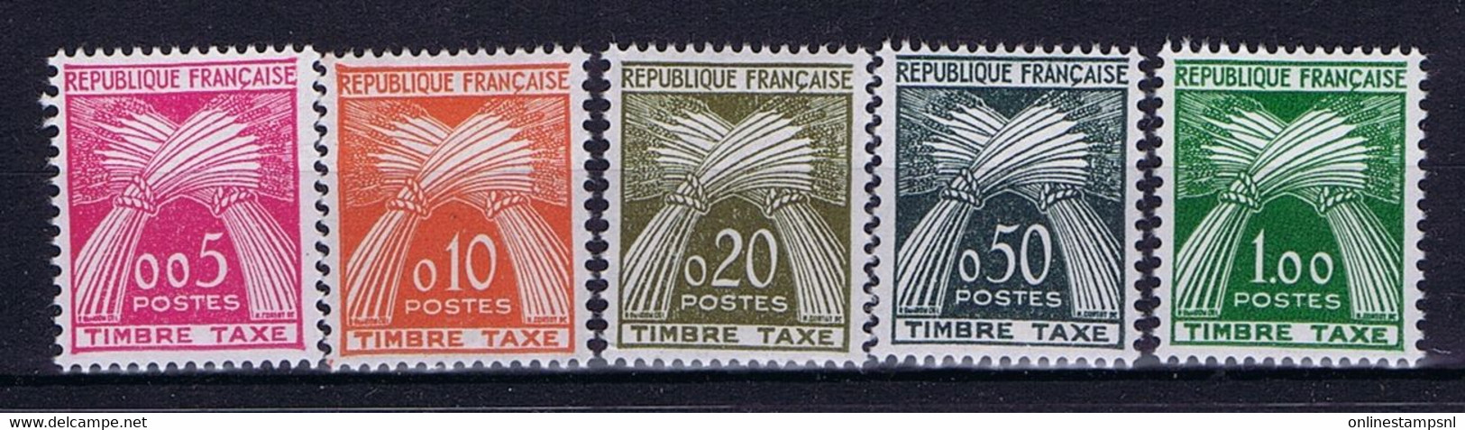 France : Tax 1960  Yv 90 - 94  MNH/** - 1960-.... Nuevos