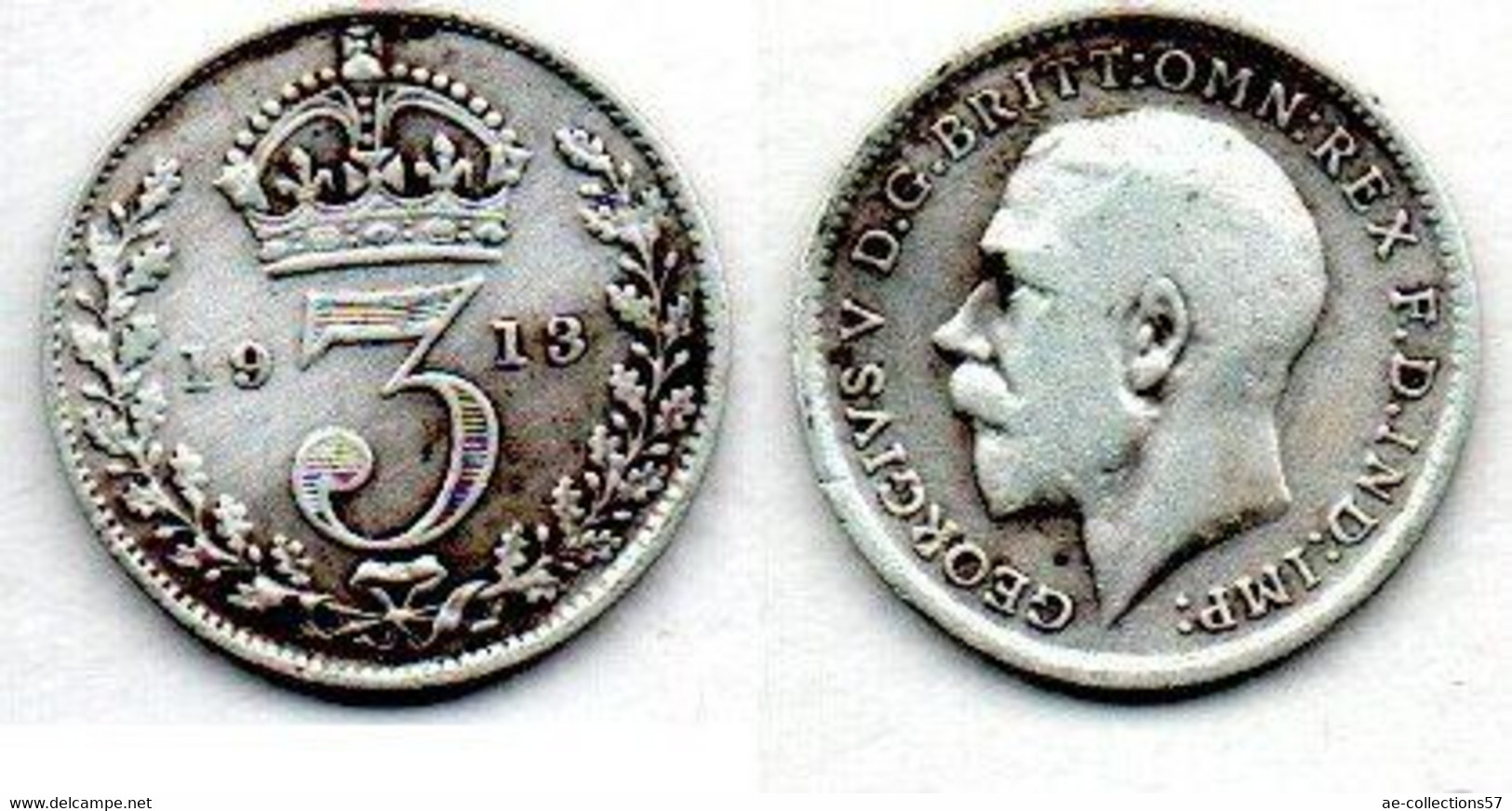 Grande Bretagne   3 Pence 1913 TB+ - F. 3 Pence