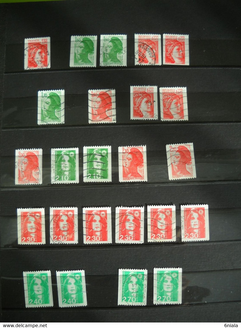 10658 Lot De  TIMBRES De ROULETTE Oblitérés - Coil Stamps