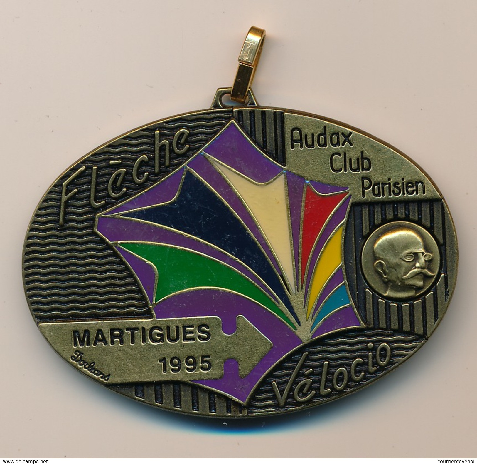 Médaille "Flèche Vélocio - Martigues 1995" - AUDAX CLUB PARISIEN - (Cyclotourisme) - Cyclisme