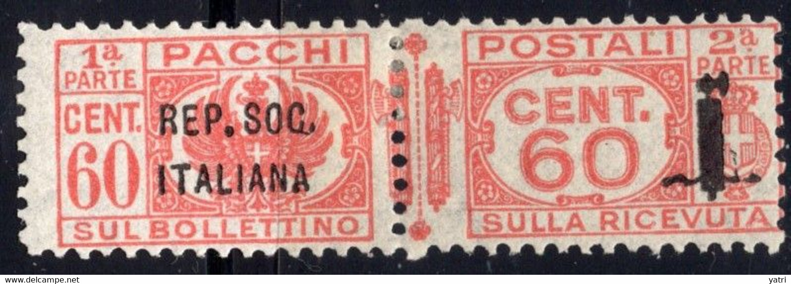 Repubblica Sociale (1944) - Pacchi Postali, 60 Cent. ** - Paketmarken