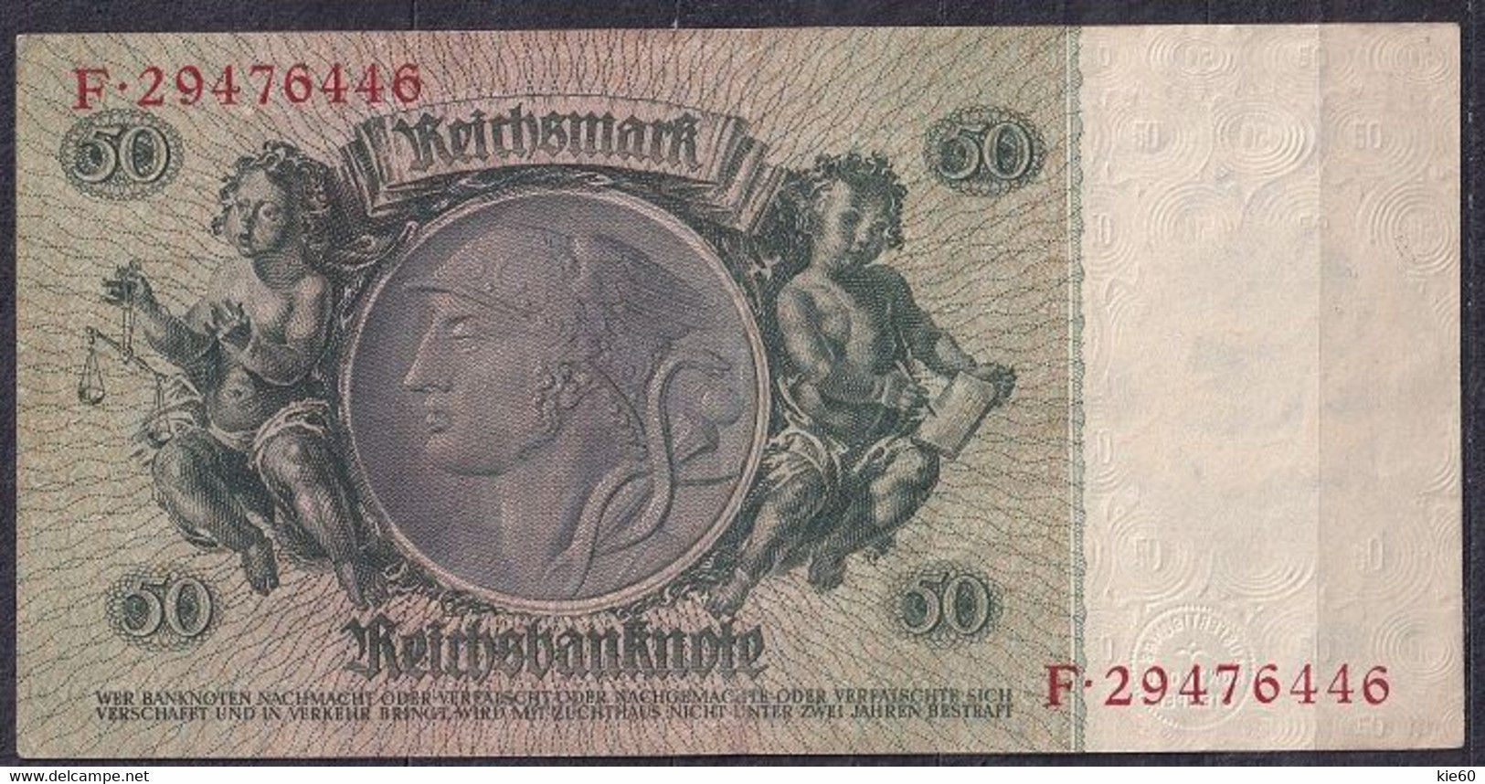 Germany - 1933/41 - 50 Mark   L/F  -    XF ...R175c - 50 Reichsmark