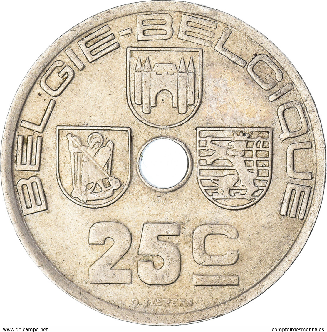 Monnaie, Belgique, 25 Centimes, 1938 - 25 Cent