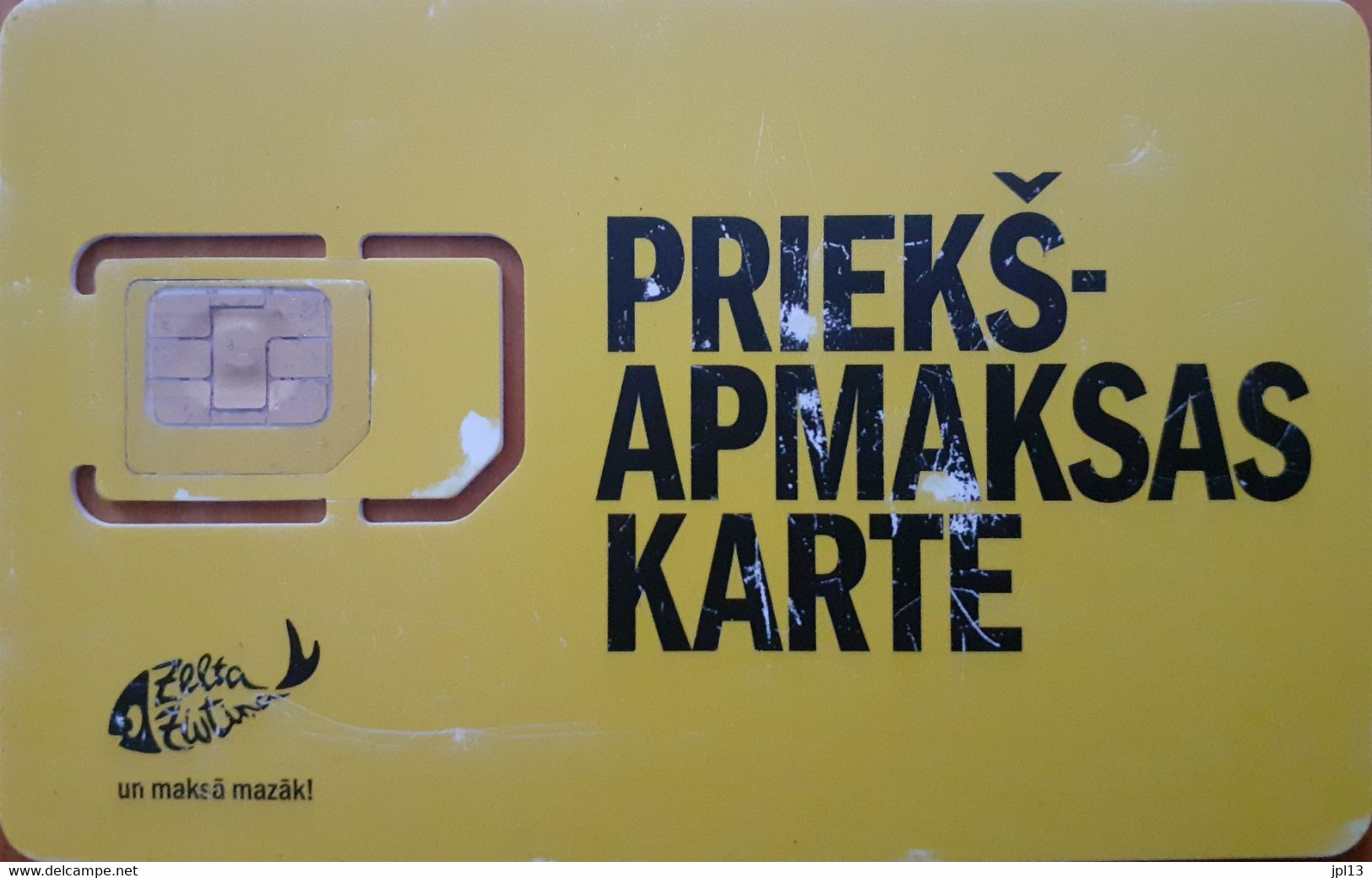 Carte SIM - Lettonie - Zeltazivtina - Prieks-Apmaksas Karte Jaune - Latvia