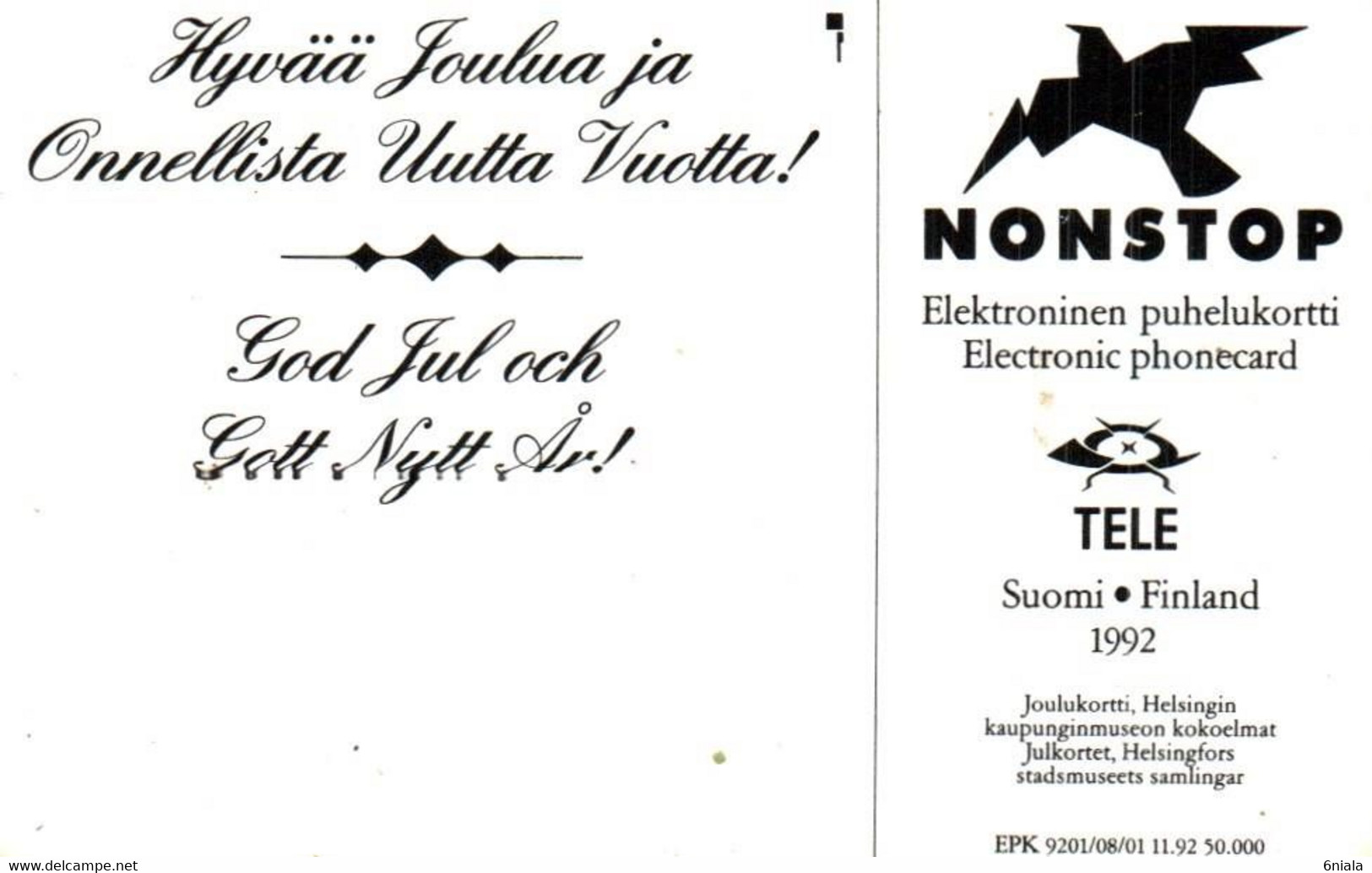 7527 Télécarte Collection LUTINS Joyeux Noel  Chat   ( Recto Verso)  Carte Téléphonique Finlande - Finlande