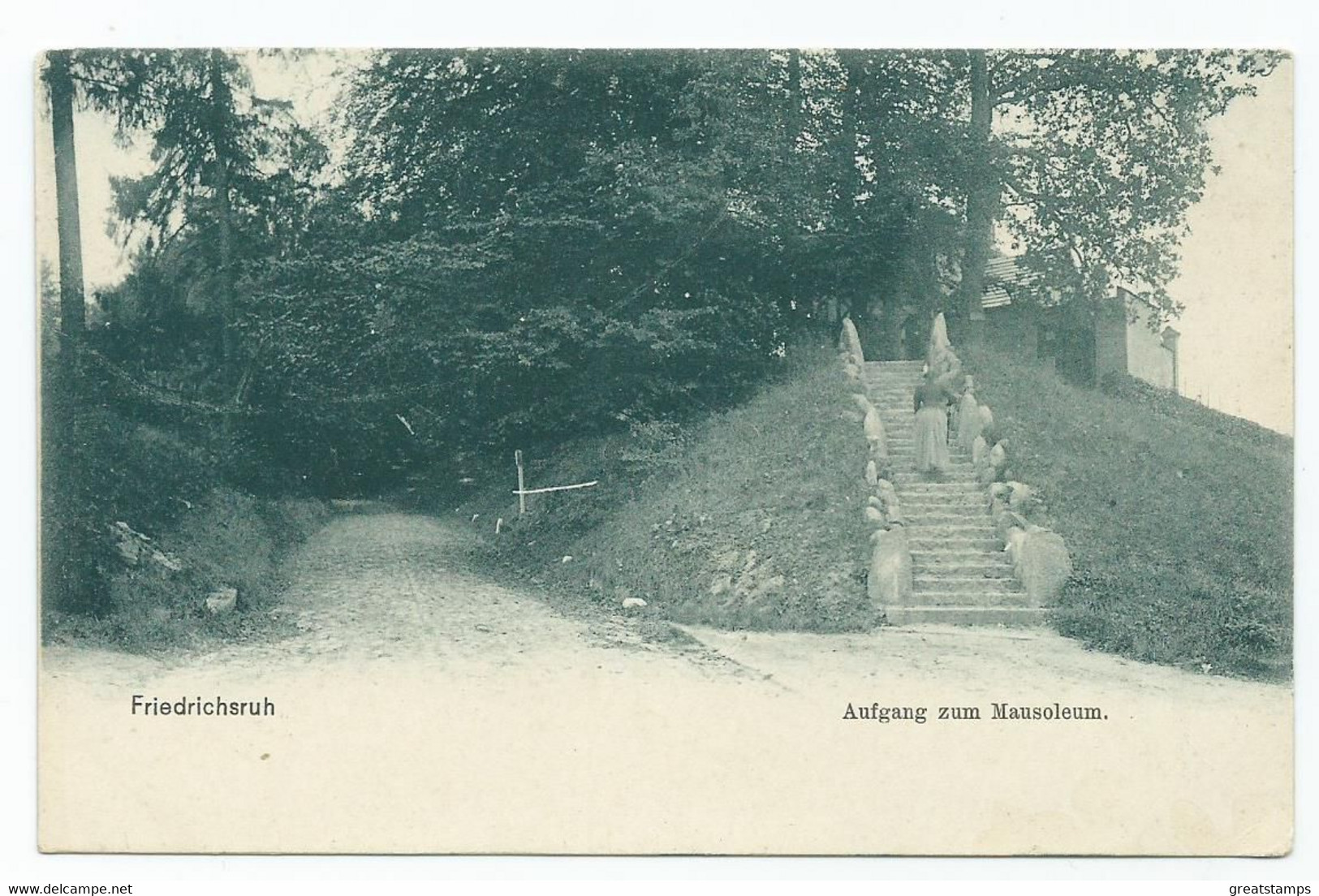 Germany   Postcard Friedrichsruh Aufgang Zum Mausoleum Unused - Friedrichsruh